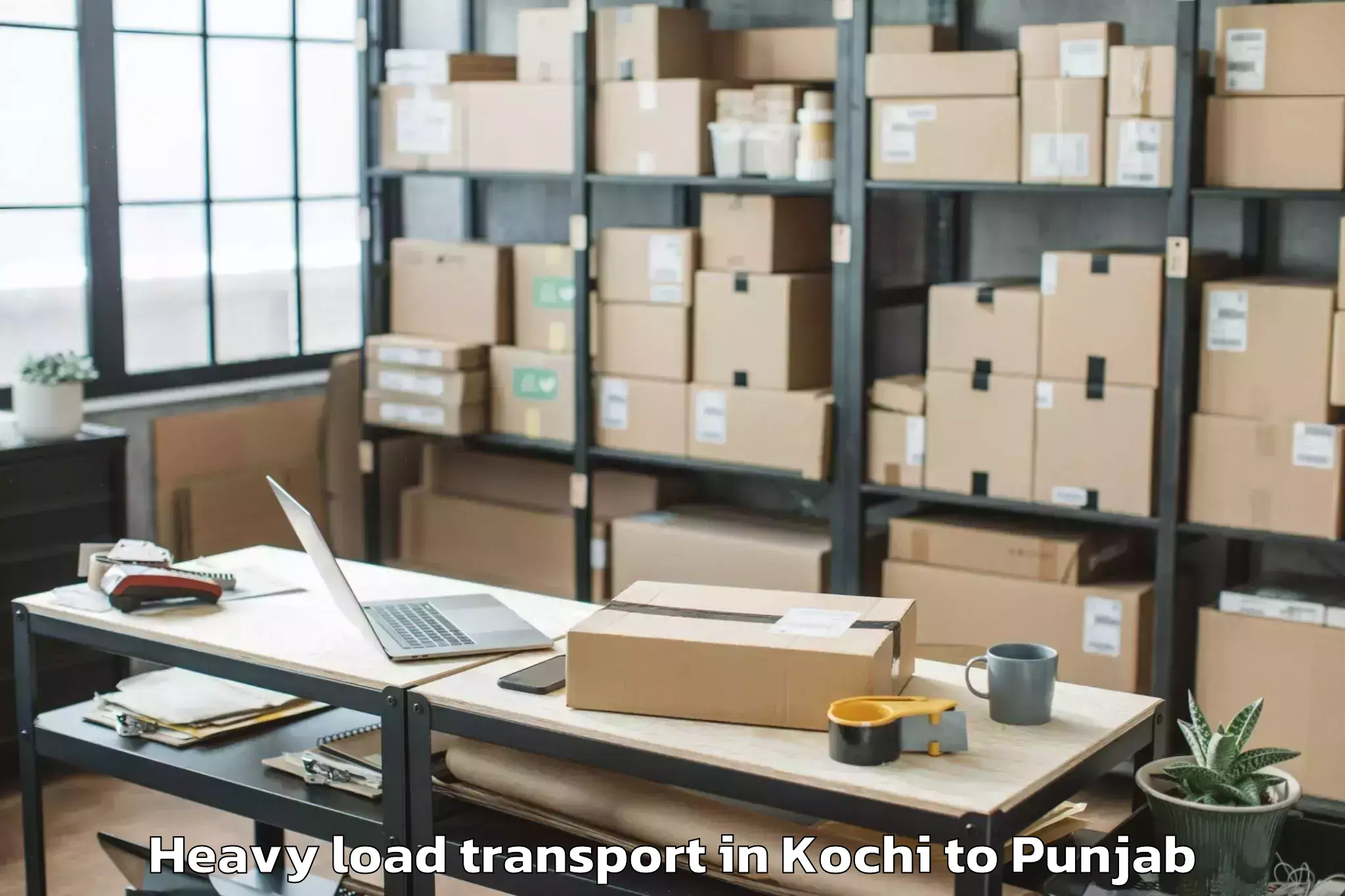 Hassle-Free Kochi to Kotkapura Heavy Load Transport